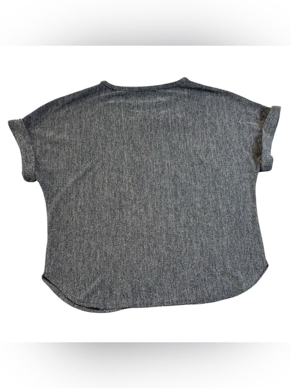 Max Studio London Ribbed Knit Dolman Top Charcoal Gray Women's XL GUC